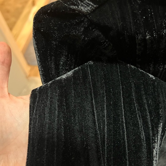 Zara Black Velvet Dress with rhinestone collar small - Picture 4 of 4